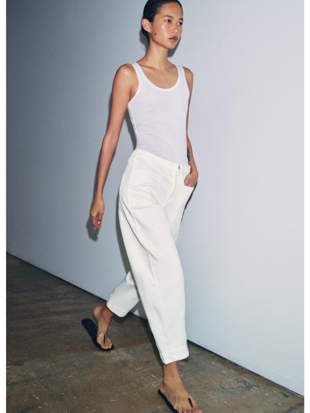 ZARA ZW COLLECTION BARREL DENIM PANTS